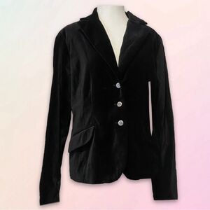 George, Retro, Black Velvet Blazer, Size Medium/Large